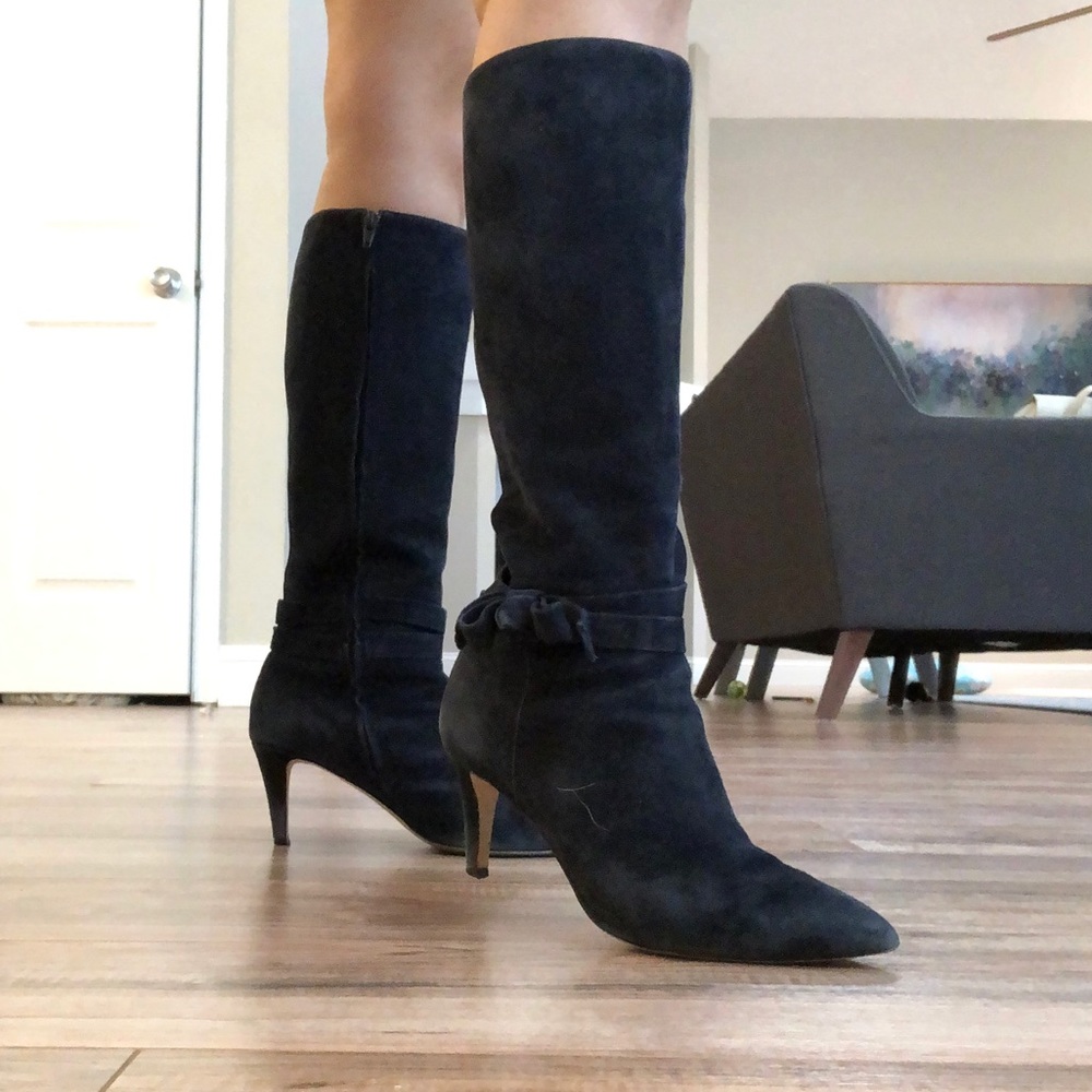 Kate Spade Navy Blue Heeled Boots